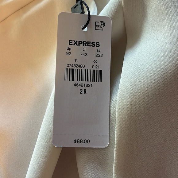 NWT Express White Wide Leg Trousers Cream Size 2R - Picture 11 of 11